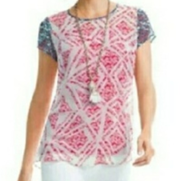 CAbi Tops - 3/$30 CAbi Red/Blue Coquette top